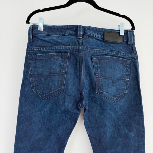 Diesel Jeans Mens 29 Blue Thavar Slim Skinny 3D Denim Made in Italy 26'' Inseam - Picture 5 of 15